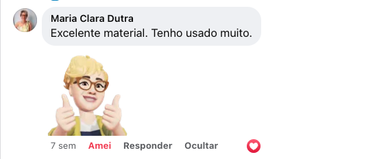 Comentário de Maria Clara Dutra: “Excelente material. Tenho usado muito.”