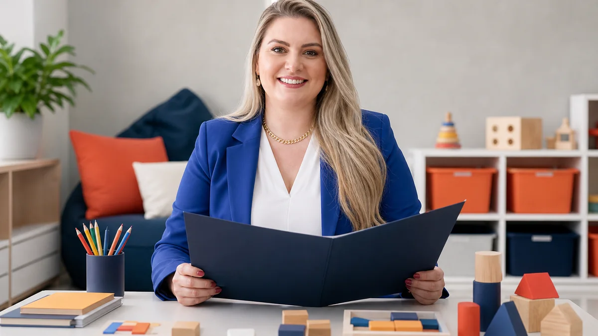 Priscilla Paes planejando atividades inclusivas no curso de Adaptação Curricular da iPsy