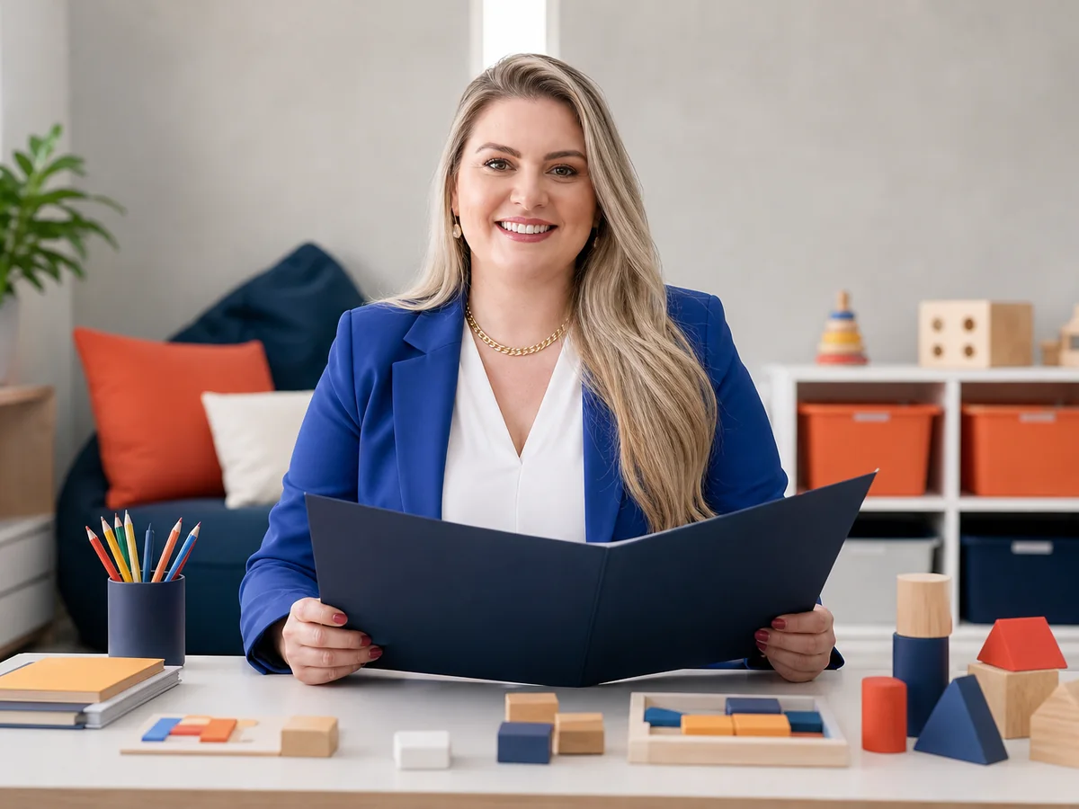 Priscilla Paes planejando atividades inclusivas no curso de Adaptação Curricular da iPsy