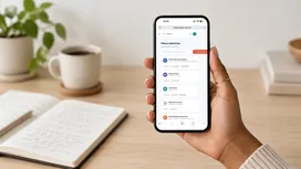 Mão segurando um celular com a tela de relatórios do iPsy Tools
