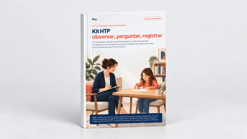 Mockup do Kit HTP: observar, perguntar, registrar como livro impresso