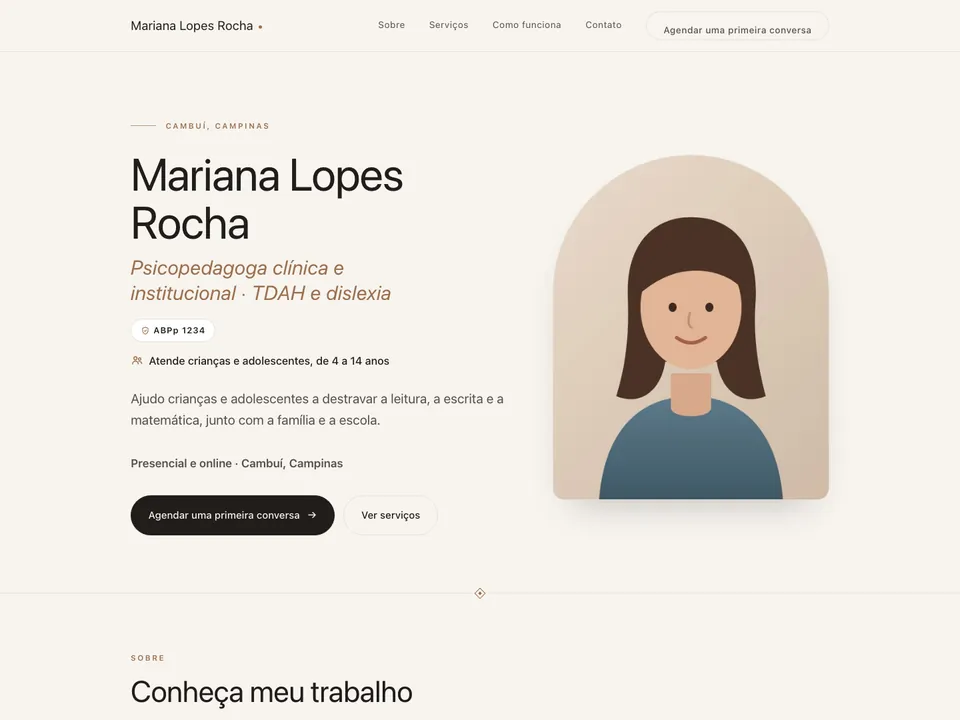 Modelo Boutique do Site, no computador, com dados de exemplo